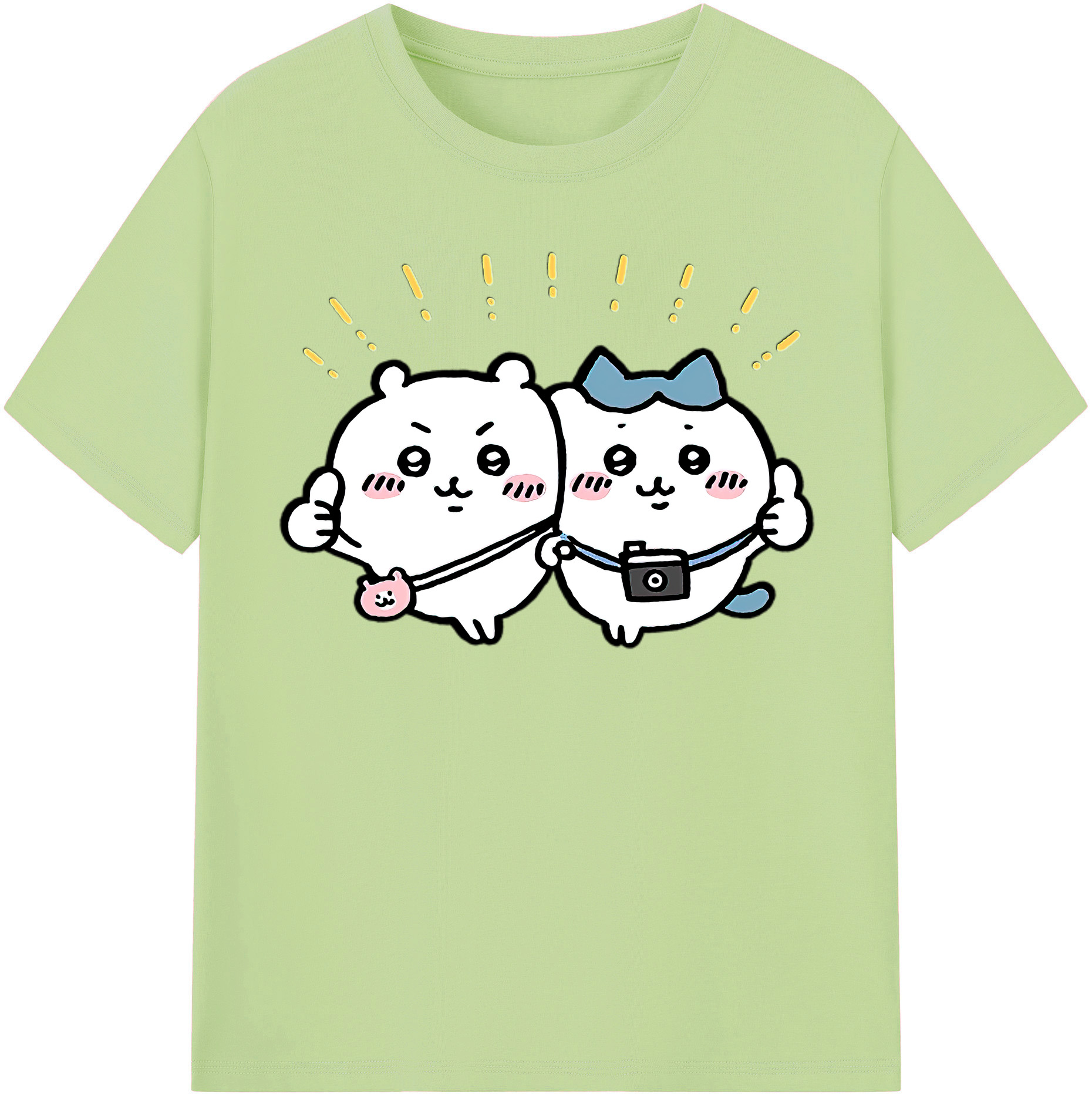 （画像用） ちいかわ ちいかわ Chii-kawa chiikawa 綿100％半袖Tシャツ（フロントプリント）